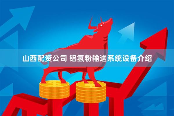 山西配资公司 铝氢粉输送系统设备介绍
