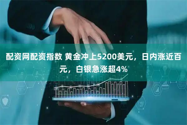 配资网配资指数 黄金冲上5200美元，日内涨近百元，白银急涨超4%